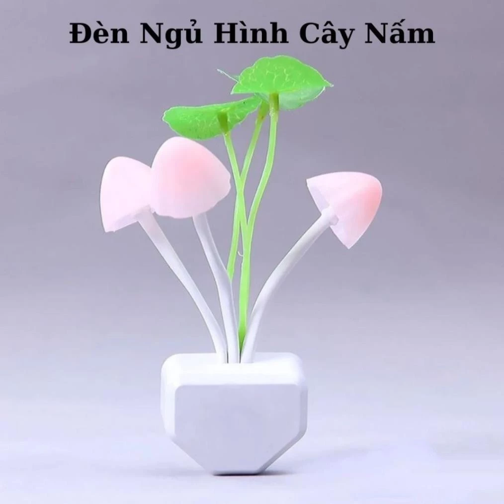 Đèn Ngủ Cây Nấm Cảm Biến Bật Tắt Tự Sáng Khi Trời Tối