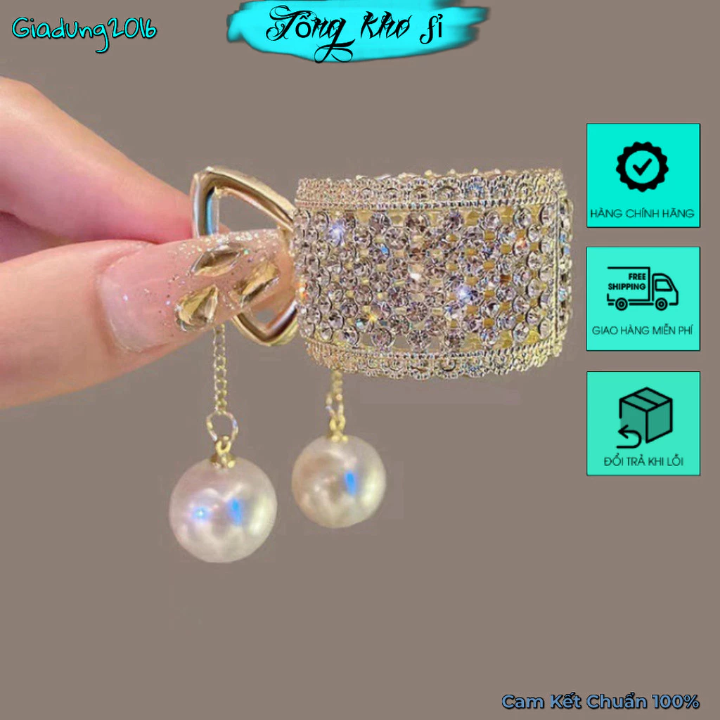 Kẹp đính đá 🌏FREE SHIP🌎 Kẹp tóc đuôi ngựa kim loại lấp lánh Thời Trang phong cách Hàn Quốc (Tuyển Sỉ)