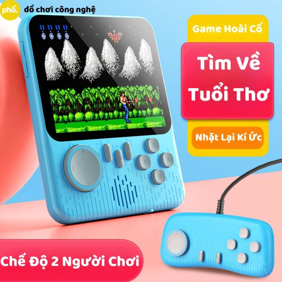 Máy Chơi Game Cầm Tay G7 - 666 Trò Chơi - Kèm Tay Cầm Chơi Game 2 Người