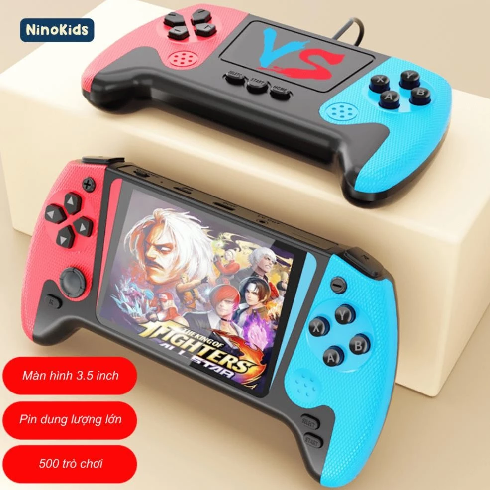 Máy chơi game cầm tay Q21 màn hình LCD 3.5 inch kết nối tivi với 500 trò chơi.