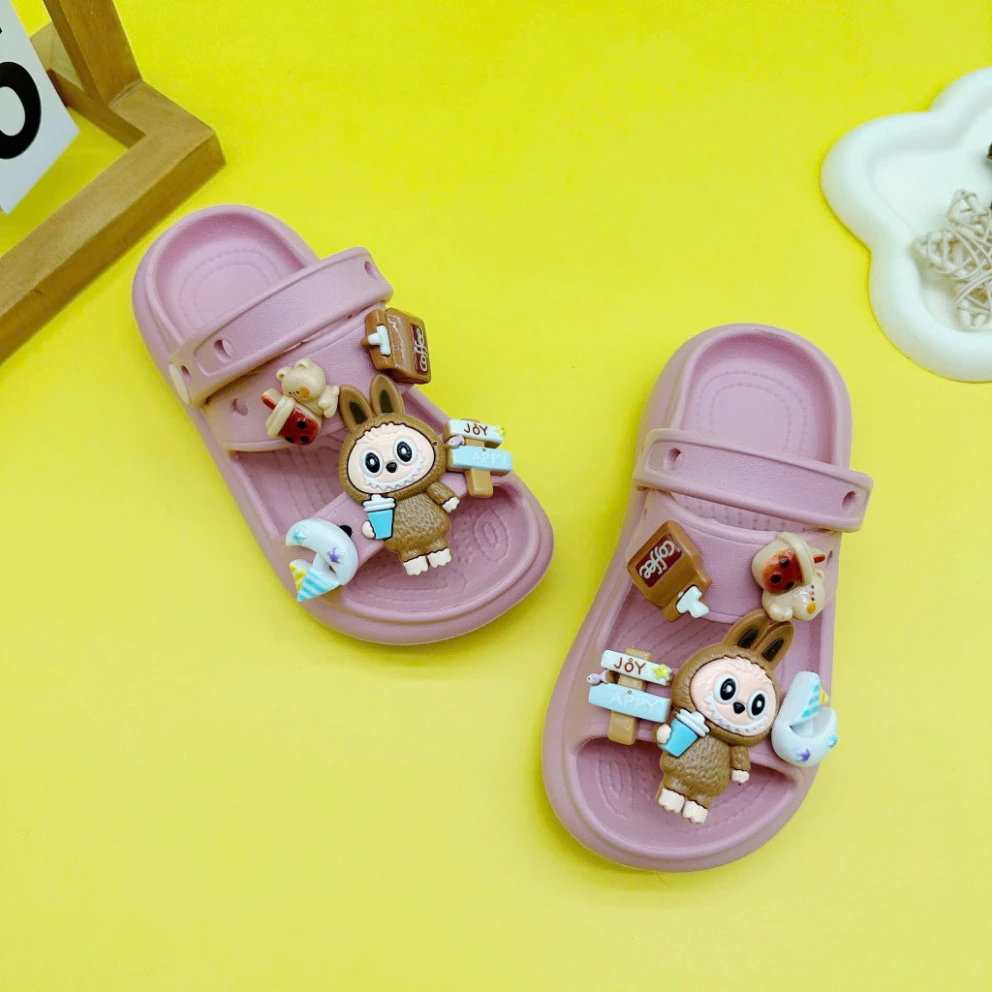 Dép quai ngang cho bé trai bé gái chống trơn trượt cao 3cm tặngSTICKER chống trơn trượt (617 trẻ em)