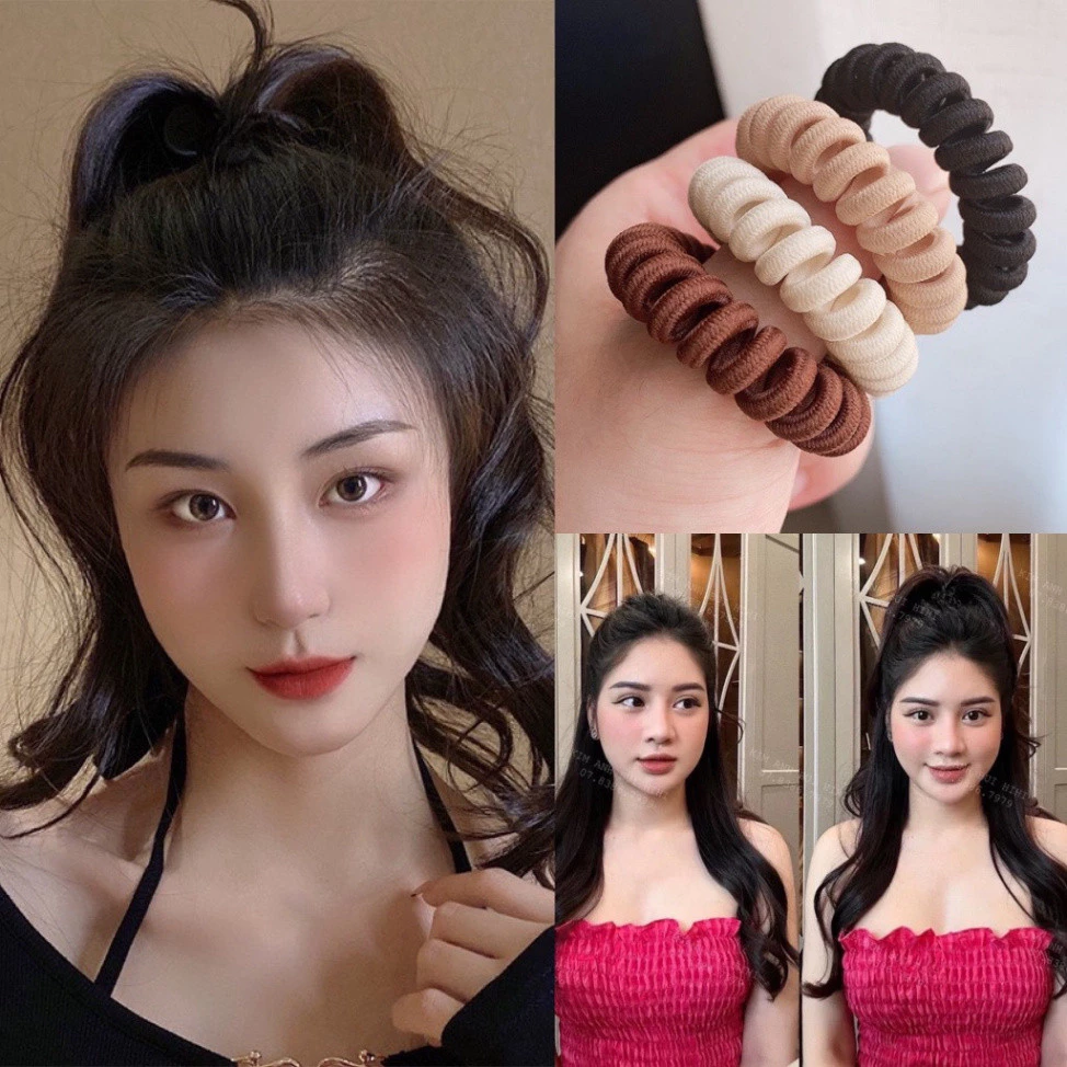 COMBO 10 DÂY BUỘC TÓC THẦN THÁNH THÁI LAN - Set 10 Dây Thun Buộc Tóc Cao Su Không Đường May,Chun Cột Tóc Đuôi Ngựa