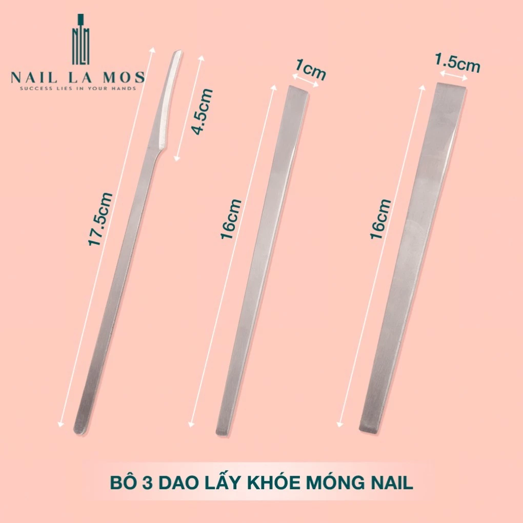 Bộ dao lấy khóe móng chân - Dao lấy da chết chuyên dụng cho dân làm móng (3 chiếc)