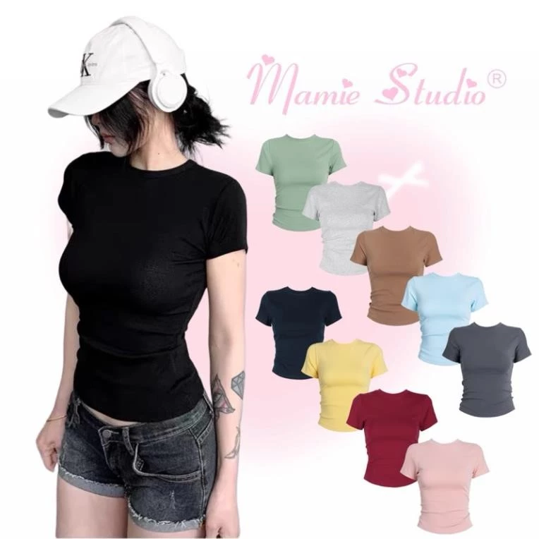 Áo baby tee form body siêu tôn dáng, chất thun cotton thoáng mát - clothingforgirl Mã Mã Mint Store