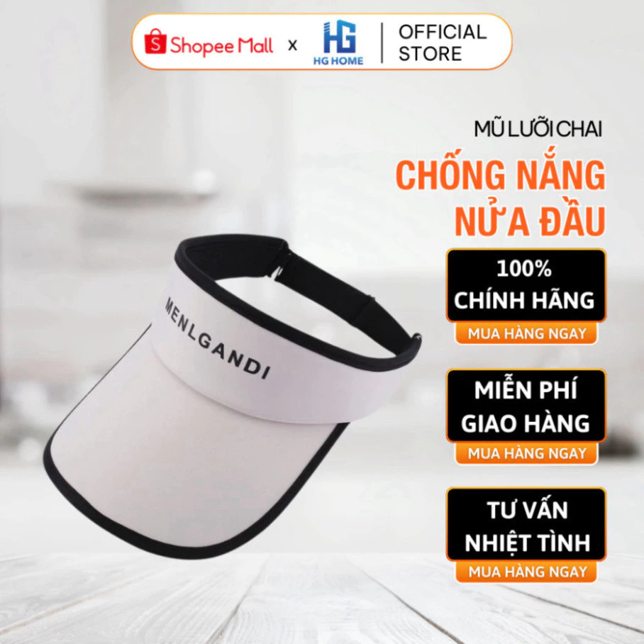 Mũ Lưỡi Chai Chống Nắng Nửa Đầu HGHOME Chống Tia UV Cực Tốt, Vành Rộng Phong Cách Hàn Quốc