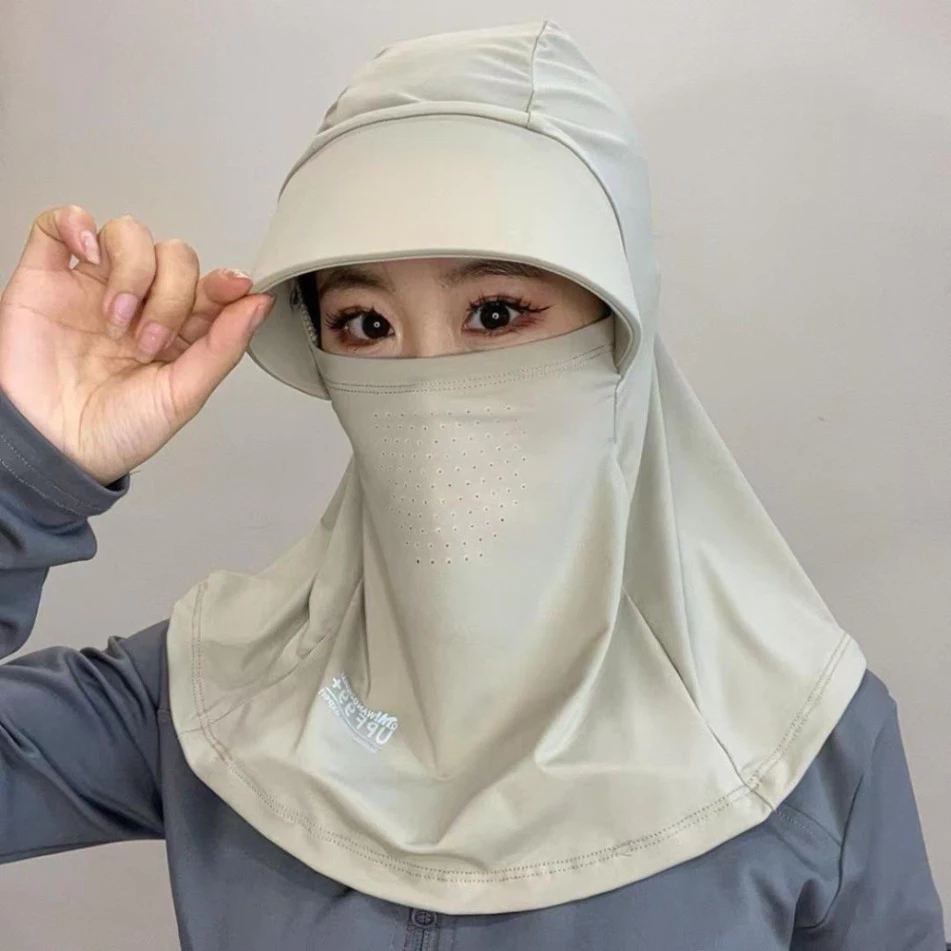 Mũ Chống Nắng Trùm Đầu Tích Hợp Khẩu Trang Che Cổ, Thoáng Khí, Chống Bụi & Tia UV Hiệu Quả Xuân Hè 2025