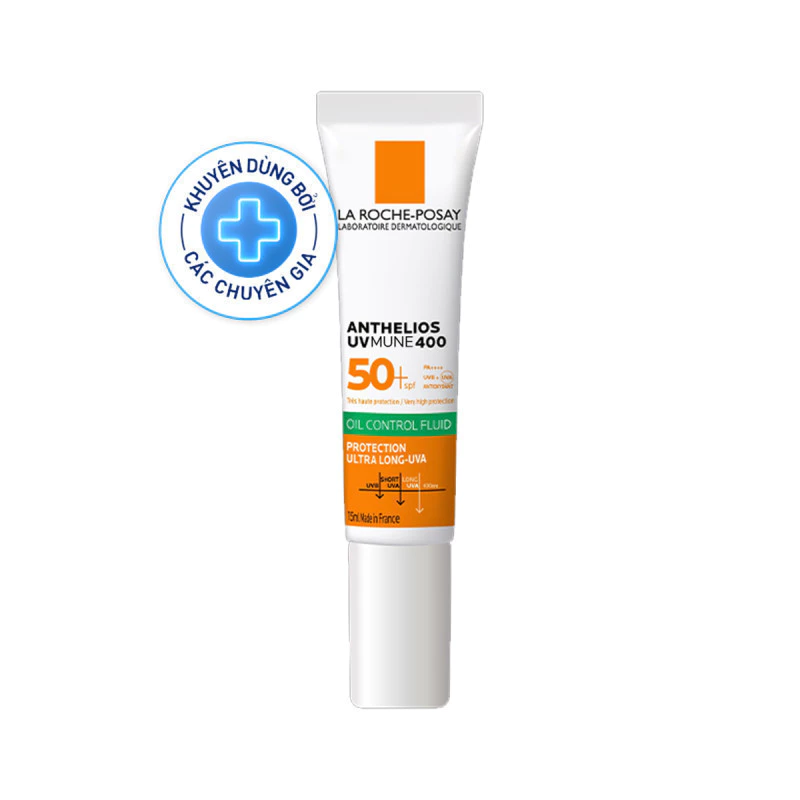 [Gift] Sữa chống nắng kiềm dầu, bảo vệ mạnh mẽ & không nâng tone La Roche-Posay Anthelios UVMune 400 Fluid 15ml