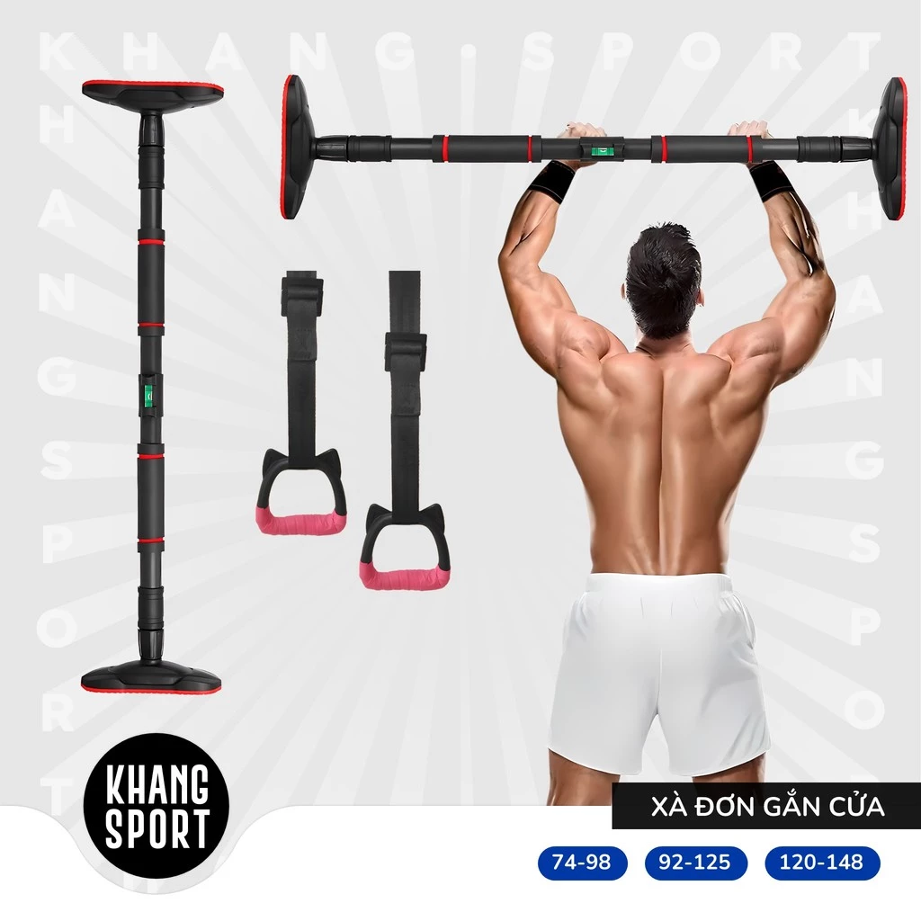 Xà Đơn Treo Tường Gắn Cửa Đa Năng, Điều Chỉnh Được, Chịu Tải 200KG - Dụng Cụ Tập Luyện Tại Nhà - XaDon