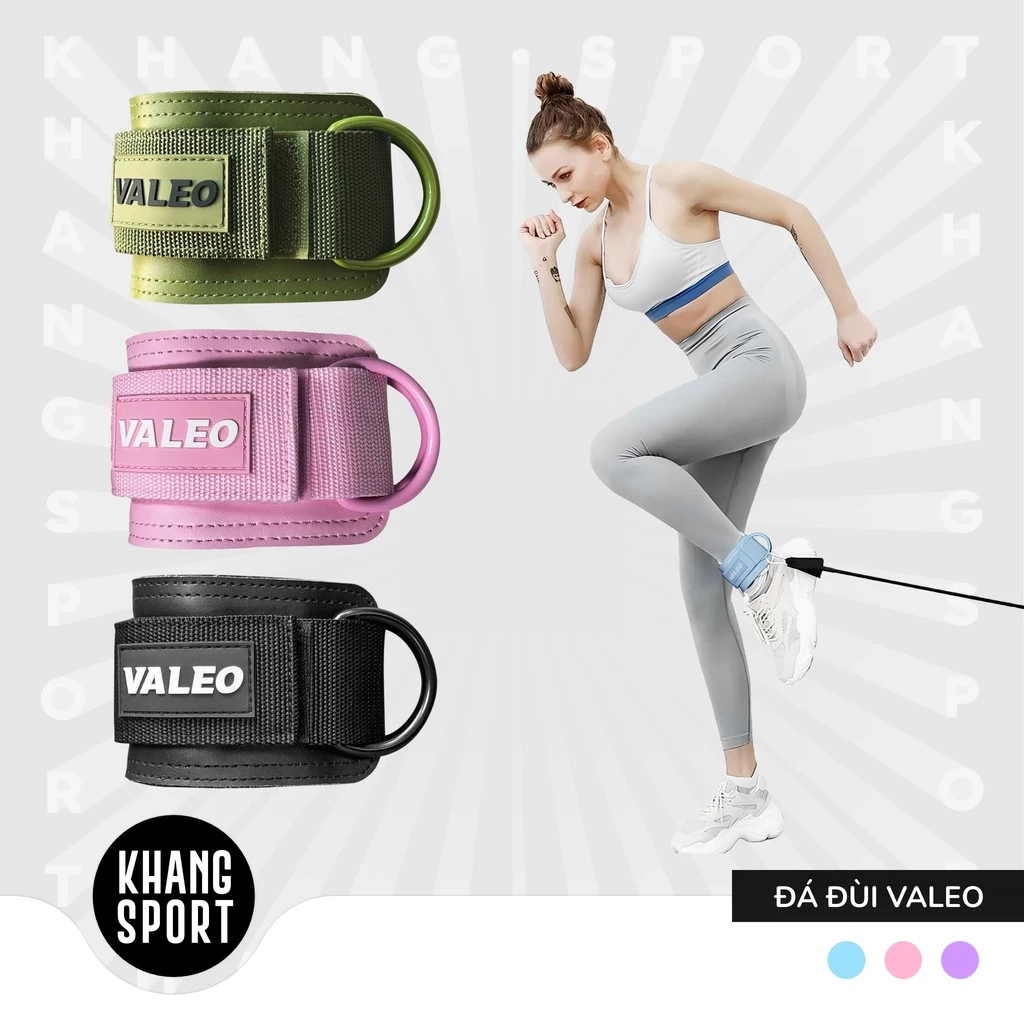 [1 Chiếc] Quấn Cổ Chân Tập Gym Valeo Chất Liệu Da , Tập Chân Mông Với Cáp, Phụ Kiện Tập Gym Valeo - QCC-Valeo