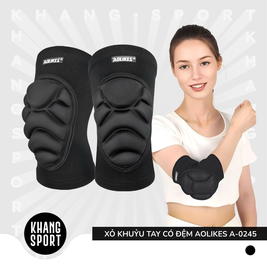 [1 Đôi] Bộ Đôi Bảo Vệ Khuỷu Tay Có Đệm Tránh Chấn Thương Aolikes A-0245 - Phù Hợp Tập Gym, Yoga - AL0245