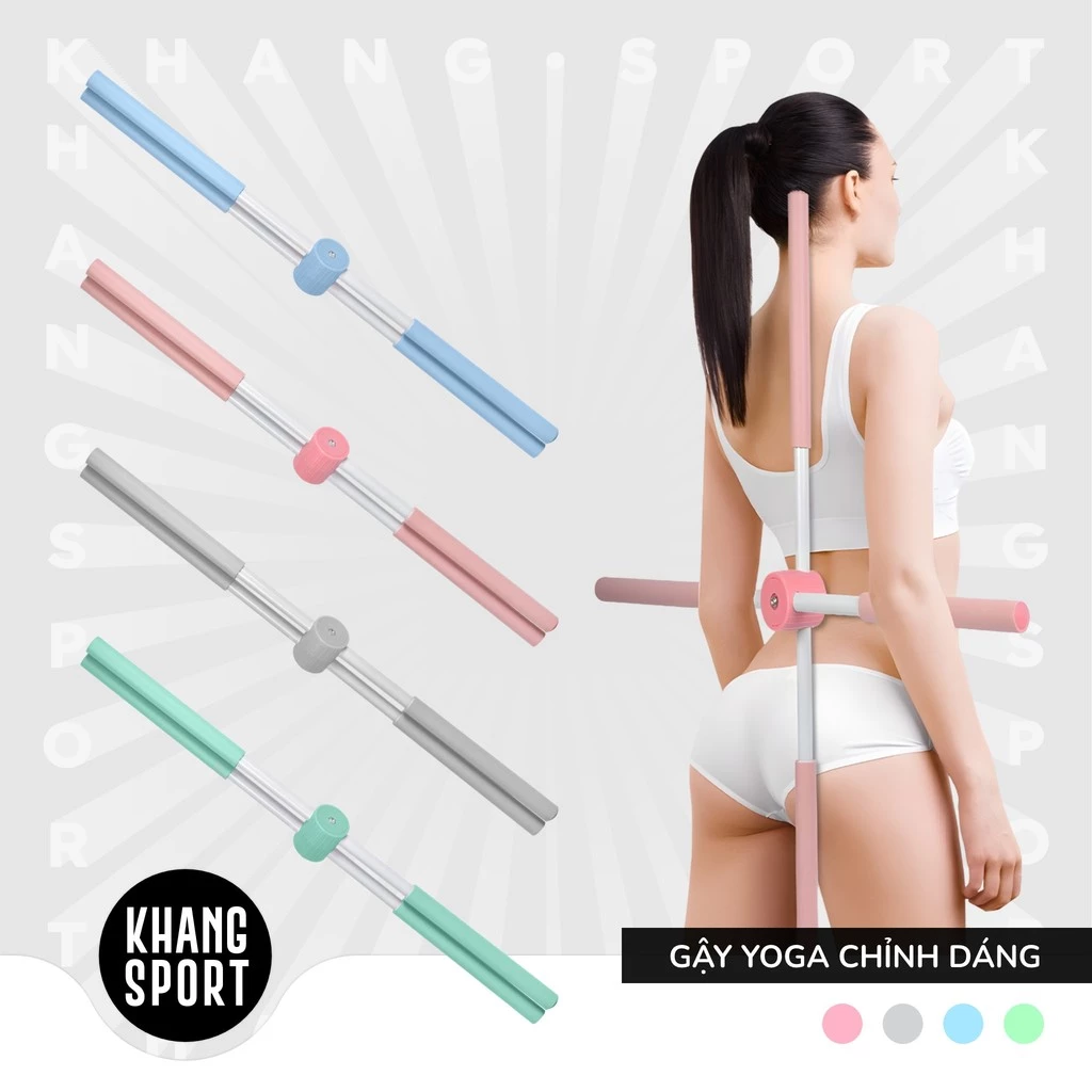 Gậy Tập Thẳng Lưng, Thanh Gậy Tập Yoga Chống Gù Lưng, Mở Vai Hình Chữ Thập - GayThangLung