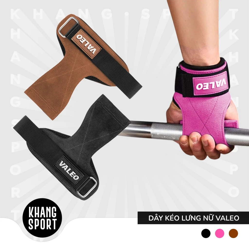 [1 Đôi] Găng Tay Nữ Trợ Lực VALEO - Lifting Straps Deadlift Tập Tạ, Đu Xà, Tập Gym - KL-ValeoNu