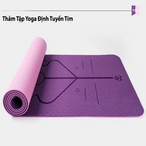 Thảm Tập Yoga Định Tuyến - Thảm Tập Gym TPE Siêu Bền 6mm Hàng Cao Cấp - ThamTPE-ĐT