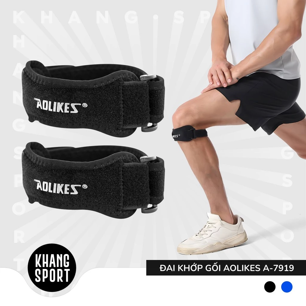 Đai Bảo Vệ Khớp Gối Aolikes A-7919, Bảo Vệ Gối Khi Tập Gym Tập Thể Thao Cao Cấp Chính Hãng - AL7919