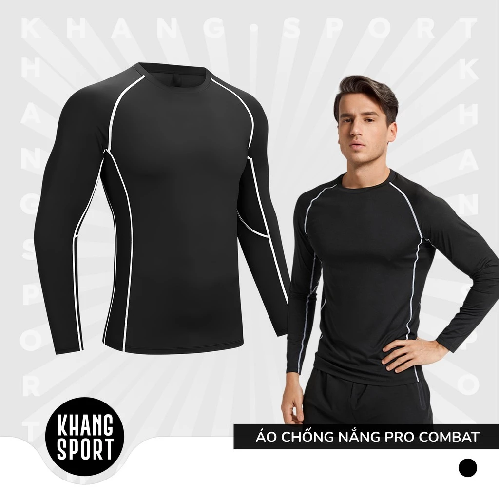 Áo Tay Dài Thể Thao Nam Tập Gym Cao Cấp PRO COMBAT Bóng Đá Bóng Rổ Chơi Thể Thao - AoTayDai