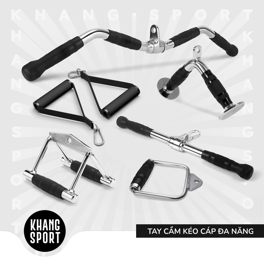 Tay Cầm Kéo Cáp Tập Gym Nhiều Loại Đa Chức Năng - TayCamKeoCap