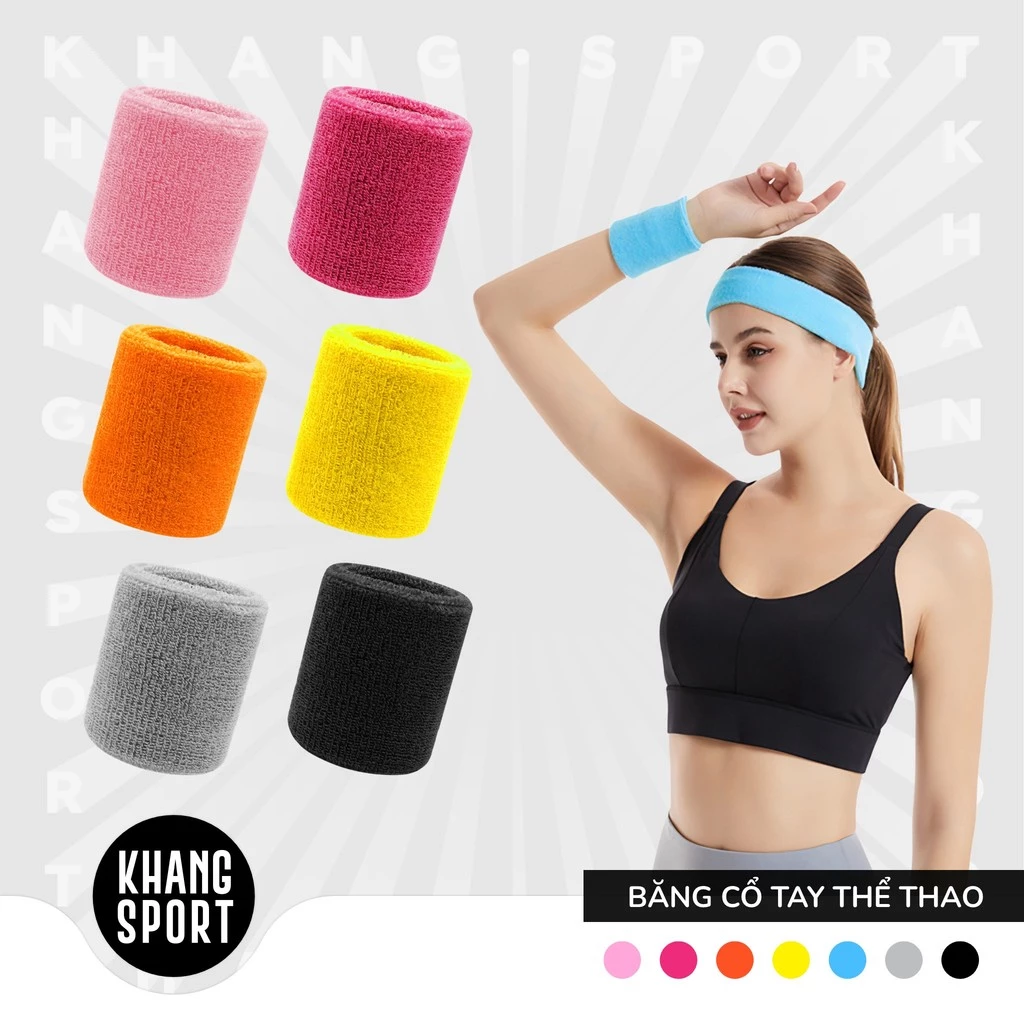 [1 Chiếc] Băng Đeo Cổ Tay Cotton Thể Thao Thấm Mồ Hôi Tập Gym, Tennis - BangCoTay