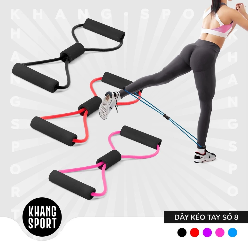 Dây Kéo Tập Gym, Dây Đàn Hồi Tập Thể Lực Tập Tay Đa Năng Vòng Số 8 - VongSo8