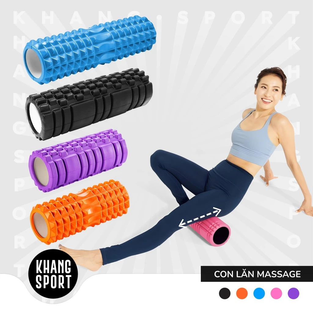 Con Lăn Massage, Dãn Cơ Tập Gym,Yoga Hàng Chuẩn 45mm - ConLan