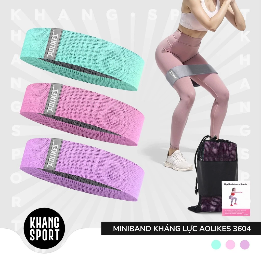 Dây Kháng Lực Miniband Tập Mông Aolikes A-3604 - Booty Band Tập Mông Tập Gym - AL3604 đang được đối chiếu cho người mua tại Việt Nam