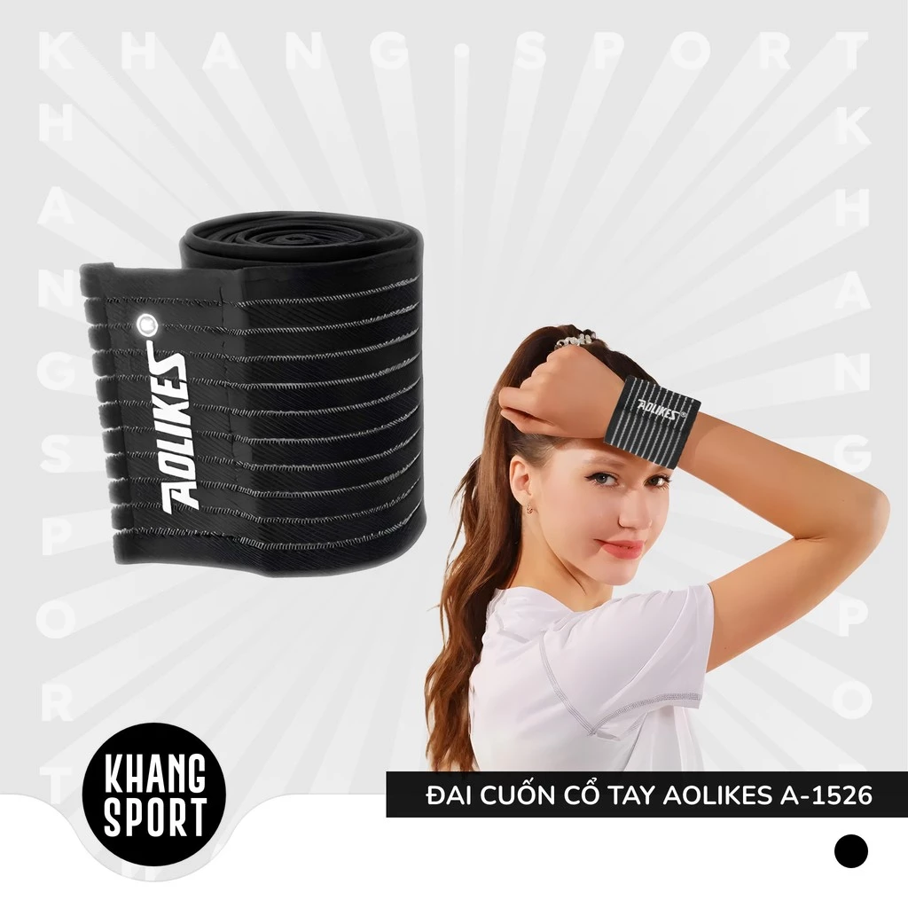 Đai Cuốn Cổ Tay Aolikes A-1526, Kích Thước Freesize, Chiều Dài 40cm, Chiều Rộng 7.5cm - AL1526