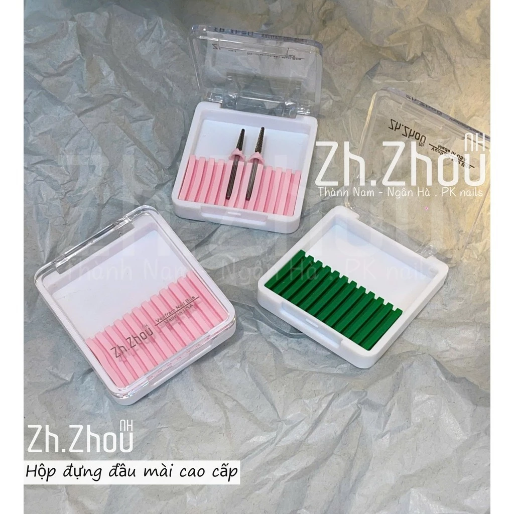 hộp đựng đầu mài làm móng, hộp đựng đầu mài nail , Zh,Zhou