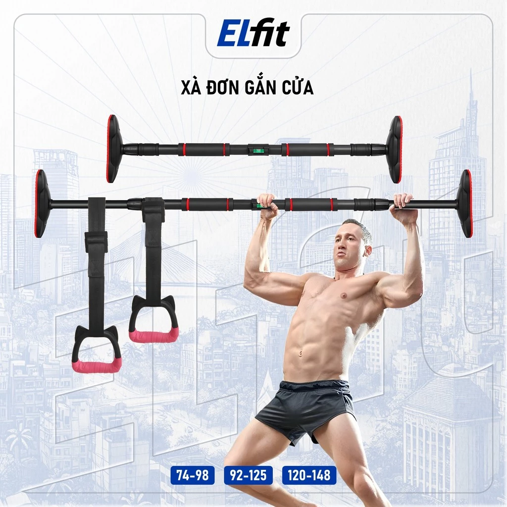 Xà Đơn Gắn Cửa Không Cần Khoan Đa Năng, Điều Chỉnh Được, Chịu Tải 200KG - Dụng Cụ Tập Luyện Tại Nhà - XaDon