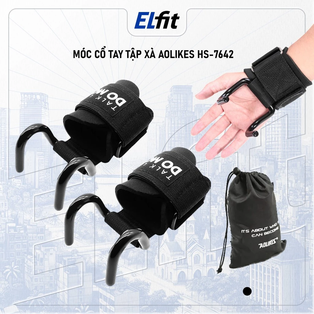 [1 Đôi] Móc Cổ Tay Aolikes Hỗ Trợ Tập Xà HS-7642 - AL7642