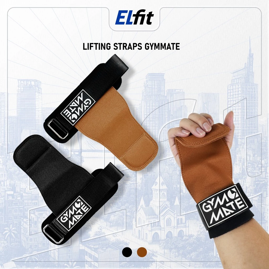 [1 Đôi] Găng Tay Tập Gym GYMMATE, Dây Kéo Lưng Lifting Strap Đa Năng Hỗ Trợ Tập Gym, Deadlift, Lên Xà - KL-GYMMATE