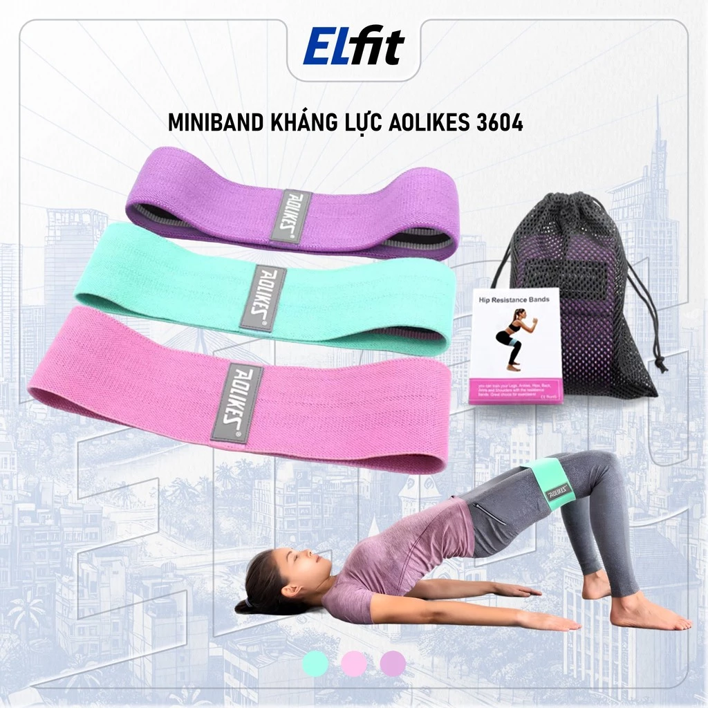 Dây Kháng Lực Miniband Vải Tập Mông Đùi Aolikes 3604 - AL3604