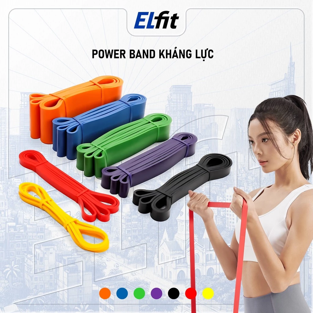 Dây Đa Năng Hỗ Trợ Tập Luyện Powerband - Dây Kháng Lực Tập Toàn Thân - Powerband