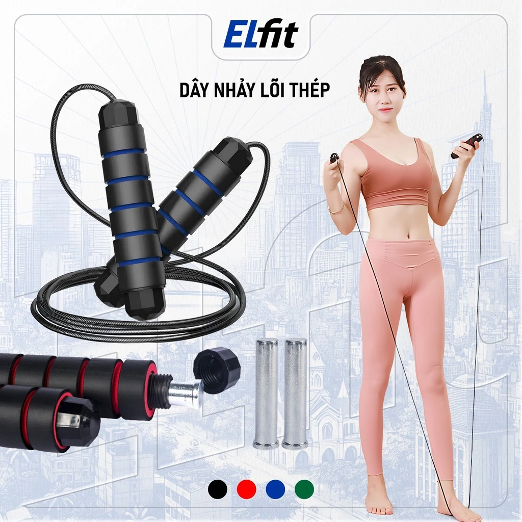 Dây Nhảy Thể Dục, Dây Nhảy Thể Lực Tập Thể Dục Thể Thao Cao Cấp 2,9m - DN01 - DN01