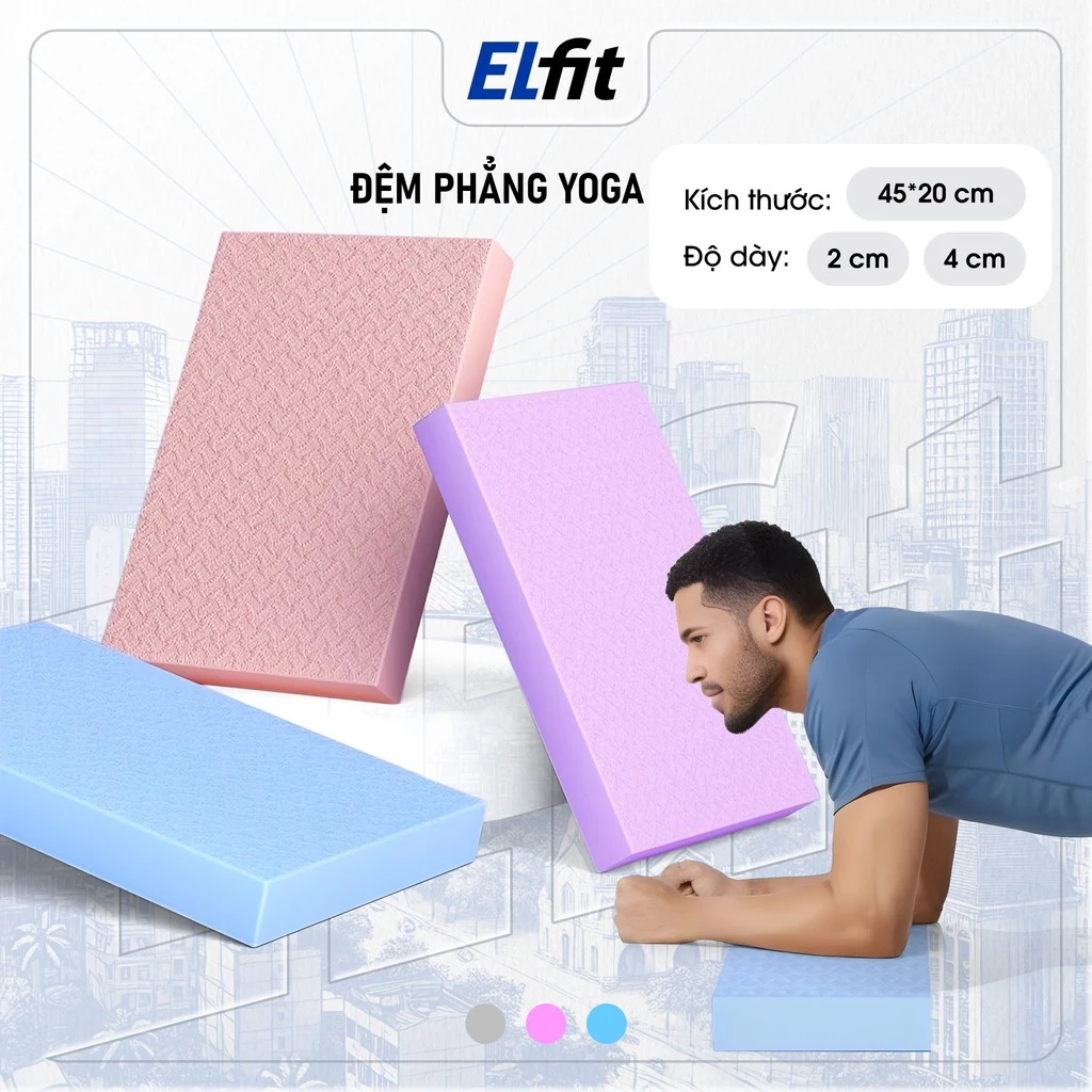 Đệm Phẳng TPE Đa Năng Tập Yoga - Plank - Giữ Thăng Bằng - Kê Gối Dày 2cm-4cm - DemPhang01