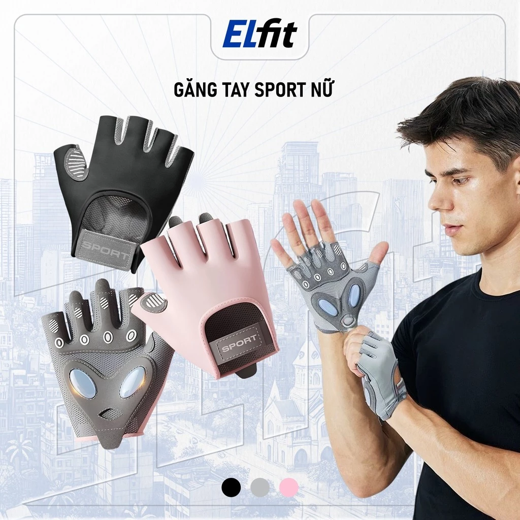 Găng Tay Sport Tập Gym Nữ Chống Trượt Tập Yoga, Gym, Goft, Đạp Xe, Đệm Silicon - Sport Silicon - GT-SportNuSilicone