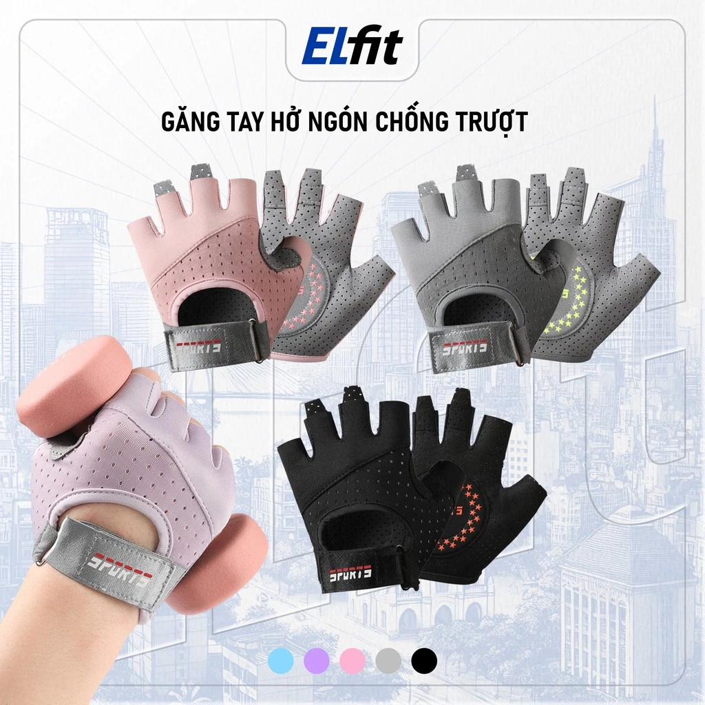 Găng Tay Thể Thao Nữ SPORT Hở Ngón Tập Gym Yoga Goft Chống Trượt Bao Tay Đi Xe Đạp Co Giãn Thoáng Khí - T - GT-Sport01