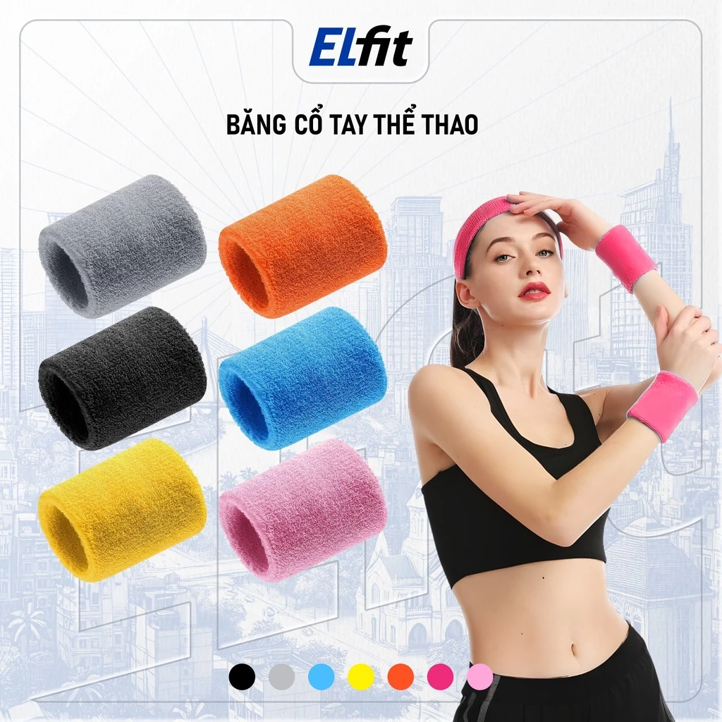 [1 Chiếc] Băng Đeo Cổ Tay Thể Thao Thấm Mồ Hôi - Tập Gym Tennis Cầu Lông Bóng Bàn Chạy Bộ Đạp Xe - BangCoTay