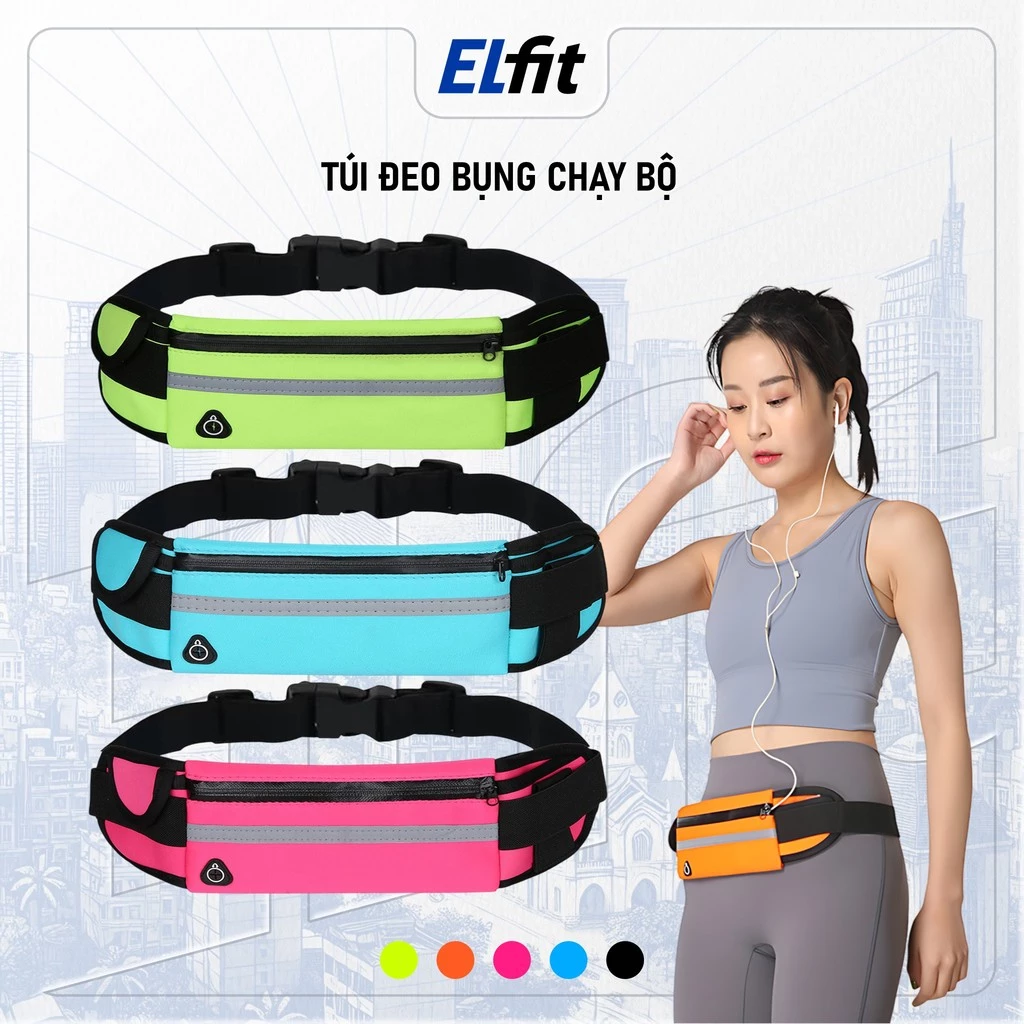 Túi Đeo Bụng Chất Liệu Vải Chống Thấm Đai Đeo Bụng Nam Nữ Đa Năng Đựng Điện Thoại Chơi Thể Thao - TĐE01