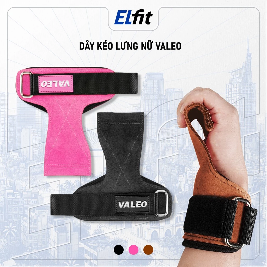 [1 Đôi] Găng Tay Trợ Lực Valeo Hỗ Trợ Tập Gym Thể Dục Thể Thao Bảo Vệ Cổ Tay Giảm Chấn Thương - KL-ValeoNu