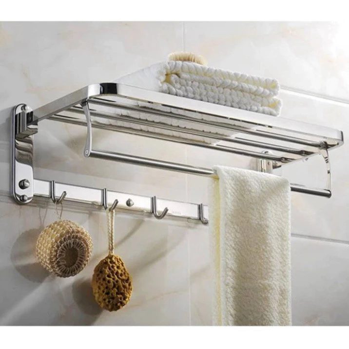 Giá treo khăn nhà tắm Lato Chất Liệu inox 304 loại dày chân đặc vắt khăn giàn sáng bóng