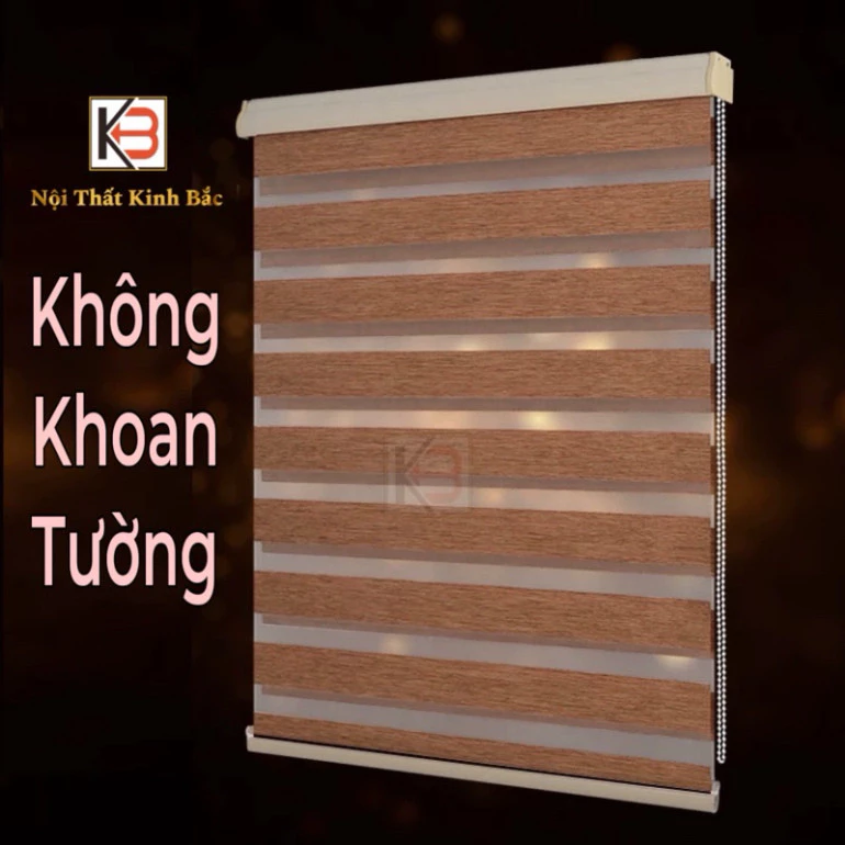 [Rèm Cầu vồng Không Khoan Tường ] - Rèm cửa sổ hiện đại màu nâu cản sáng 90-99%