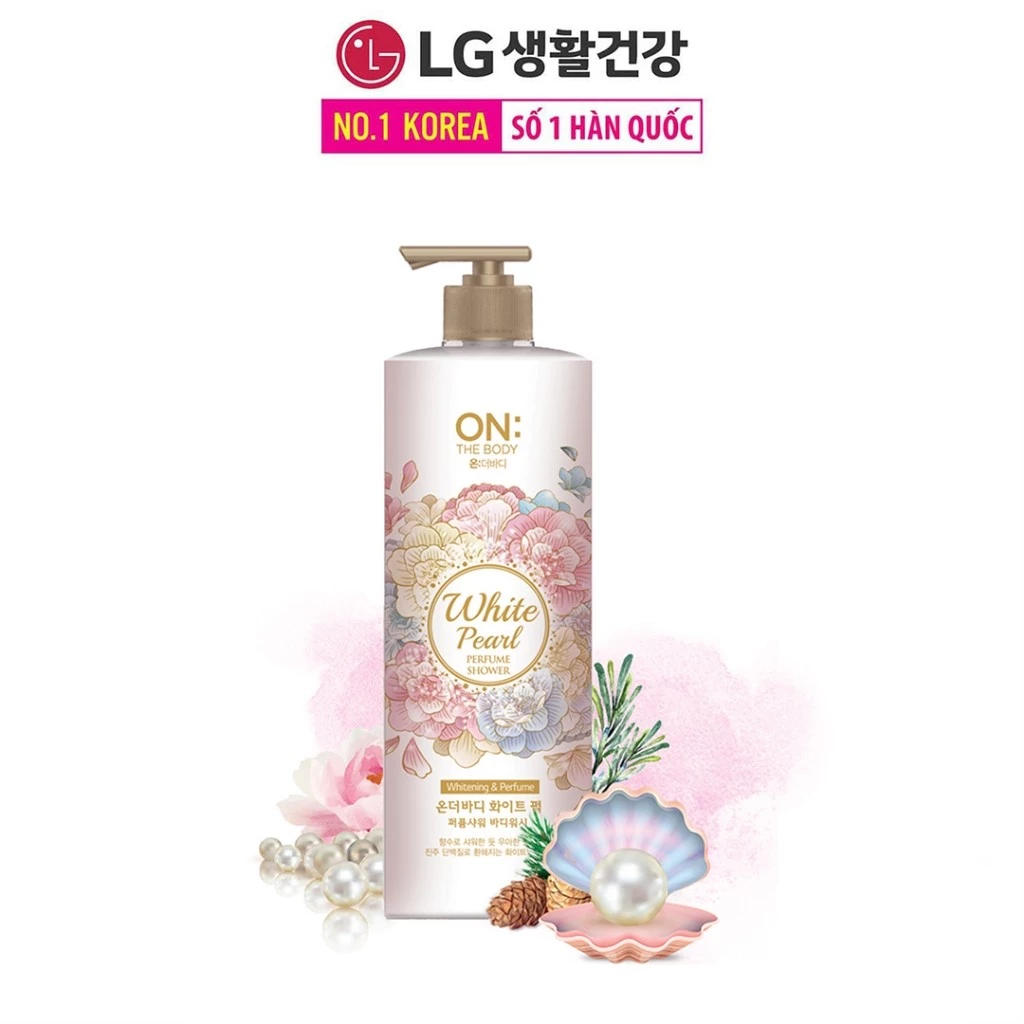[QUÀ TẶNG KHÔNG BÁN] Sữa tắm hương nước hoa The Body Perfume White Pearl bột ngọc trai 1000gr, làm sáng da quyến rũ