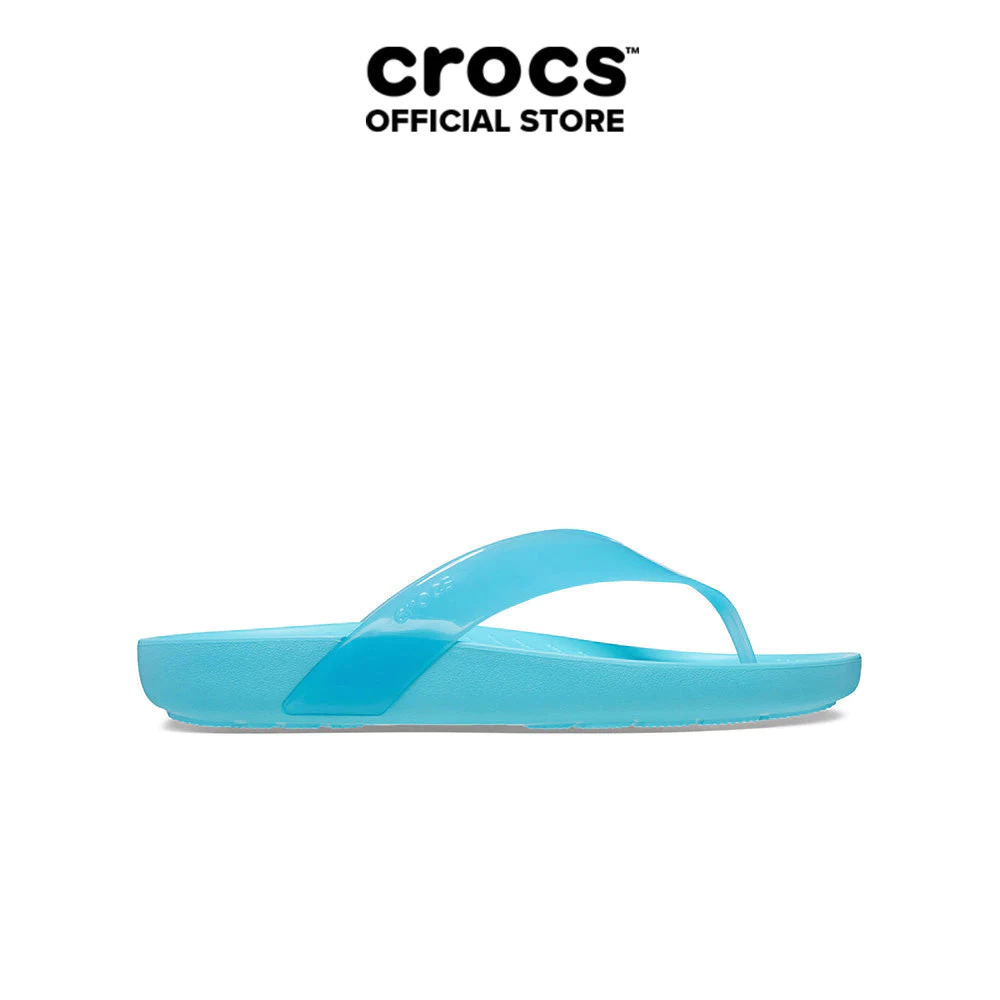 Dép Xỏ Ngón Nữ Crocs Splash Glossy - Neptune