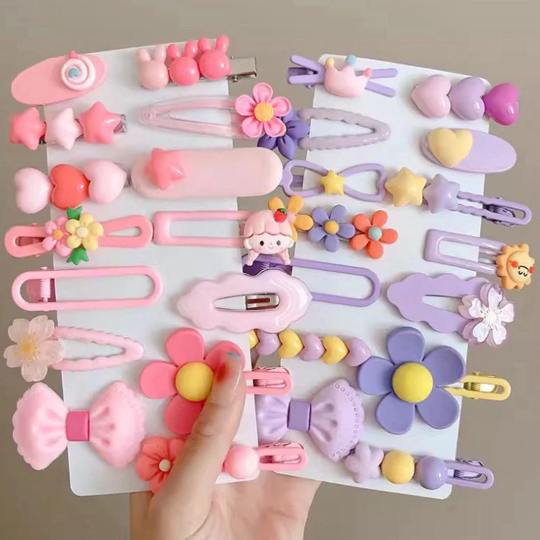 SET Kẹp Tóc " Màu Kẹo "🍒FREESHIP🍒KẸP TÓC CHO BÉ 14 CÁI Phong Cách Hàn Quốc Dễ Thương