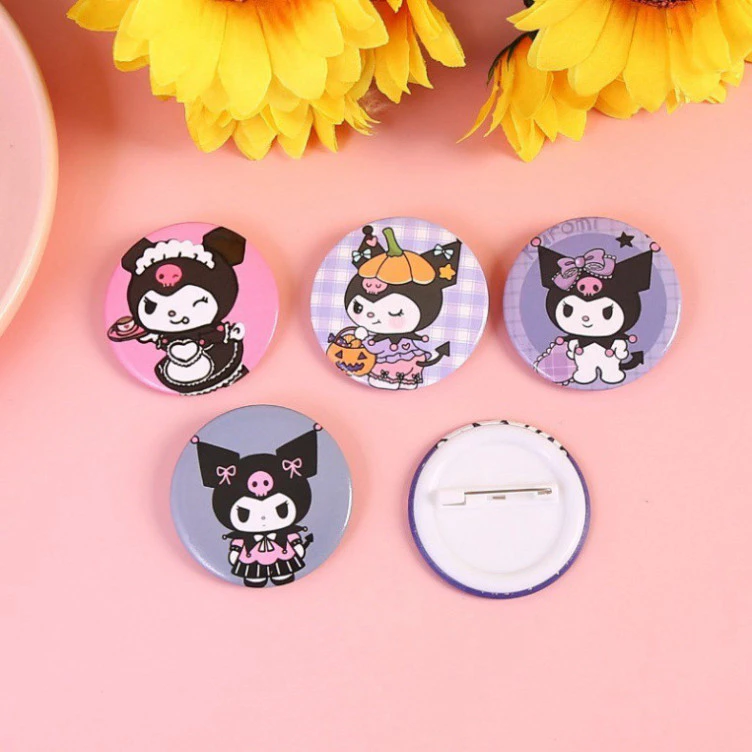 Huy Hiệu Dễ Thương Kuromi🍒FREESHIP🍒 Trâm Cài Huy Hiệu Hoạt Hình Nhựa Pin Túi Mặt Dây Chuyền