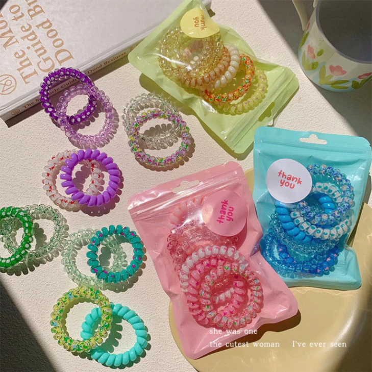 Set 6 dây buộc tóc đuôi ngựa🍒FREESHIP🍒Dây Buộc Tóc Cao Su Co Giãn Màu Sắc Gradient Dành Cho Nữ
