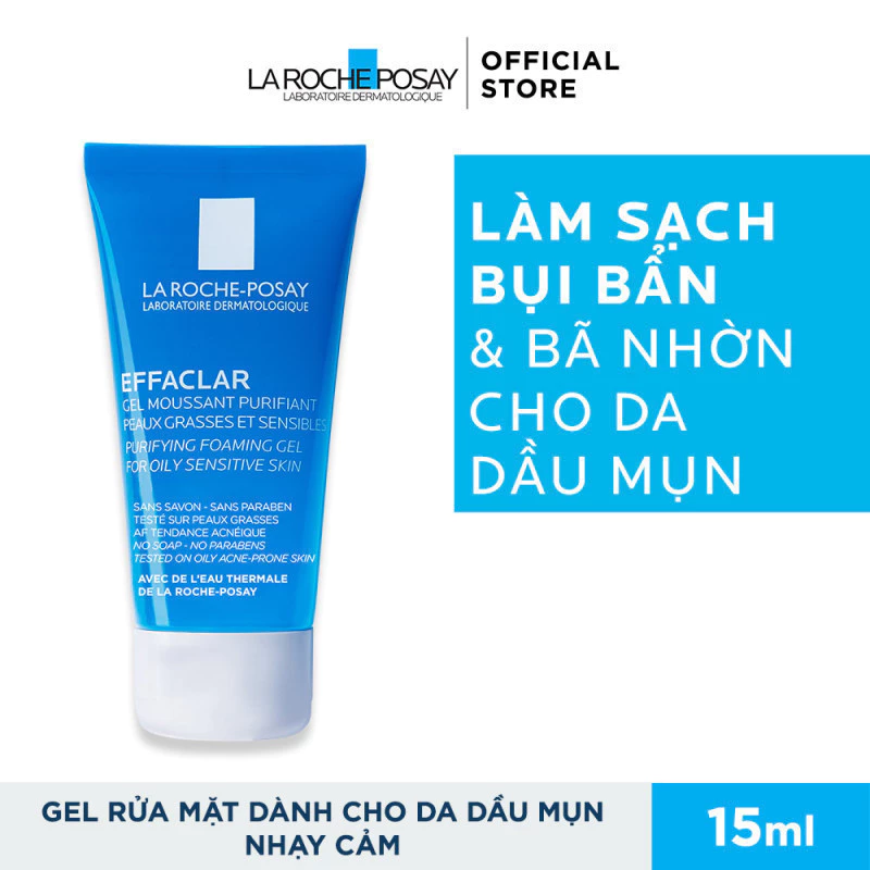 Gift - Gel Rửa Mặt Cho Da Dầu Mụn La Roche-Posay Effaclar Purifying Foaming Gel 15mL