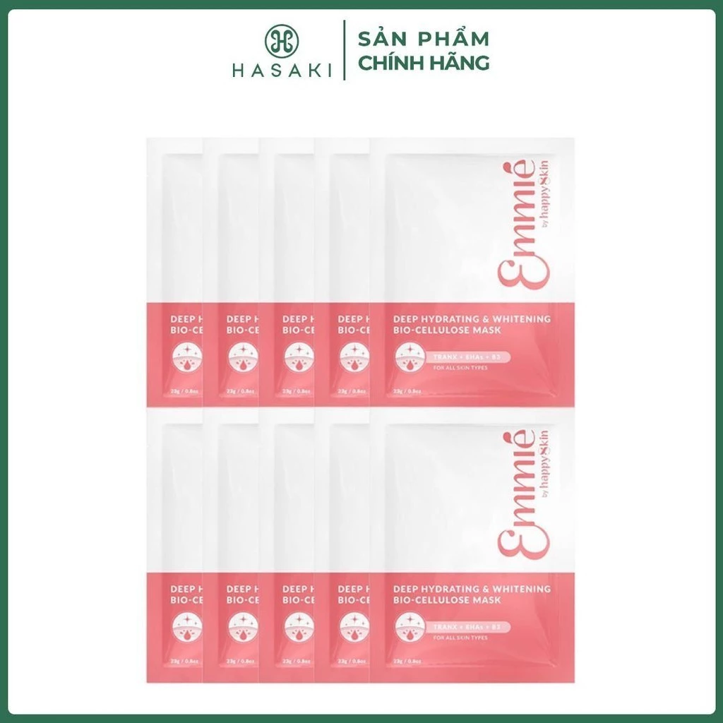 [DAILY] Combo 10 Mặt Nạ Emmié Cấp Ẩm Sâu & Dưỡng Sáng Da 25g Hasaki Sản Phẩm Chính Hãng