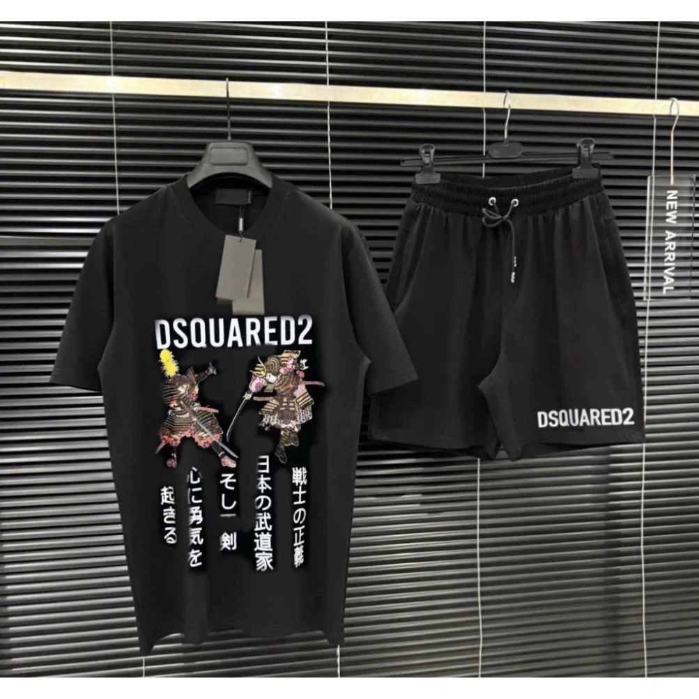 Bộ Quần Áo Dsquared2 Samurai Kiếm Sĩ Phối Quần DSq basic Hottrend Mùa Hè 2025 Mã 73