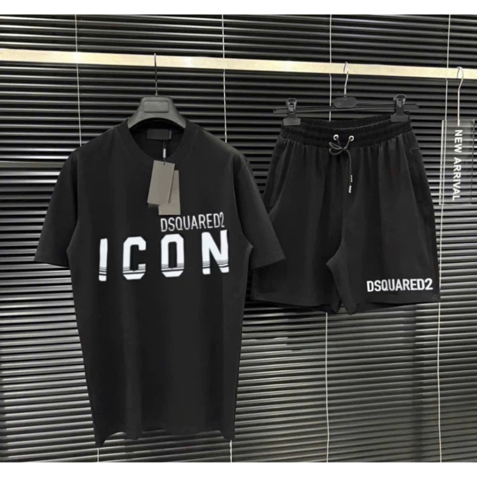 Bộ Quần Áo ICOn Kẻ Phối Quần DSQ Basic Hotrrend Nam Nữ Mùa hè 2025 Đầy Đủ Mác DSQ 48
