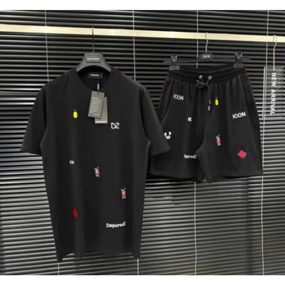 Bộ Quần Áo Dsquared2 In Hình D2 Icon Quả Dứa Siêu Nét Thiết Kế Sang Trọng Dành Cho Nam Và Nữ